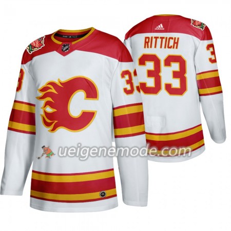 Herren Eishockey Calgary Flames Trikot David Rittich 33 Adidas 2019 Heritage Classic Weiß Authentic